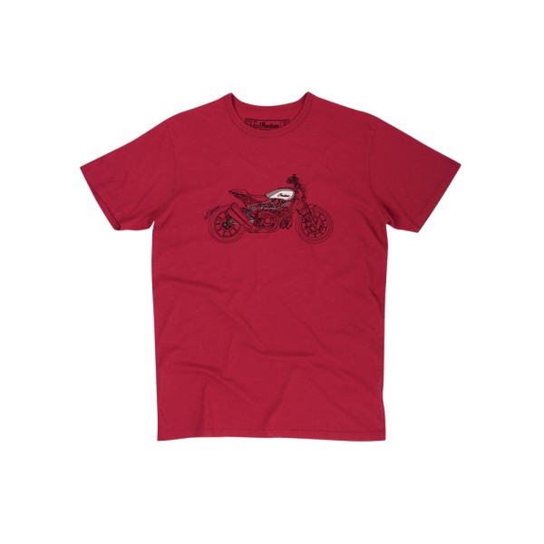 Indian INDIAN HAND DRAWN BIKE T SHIRT